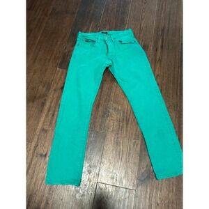 Vintage Polo Ralph Lauren The Varrick Straight Jeans Emerald Green Size 29x30